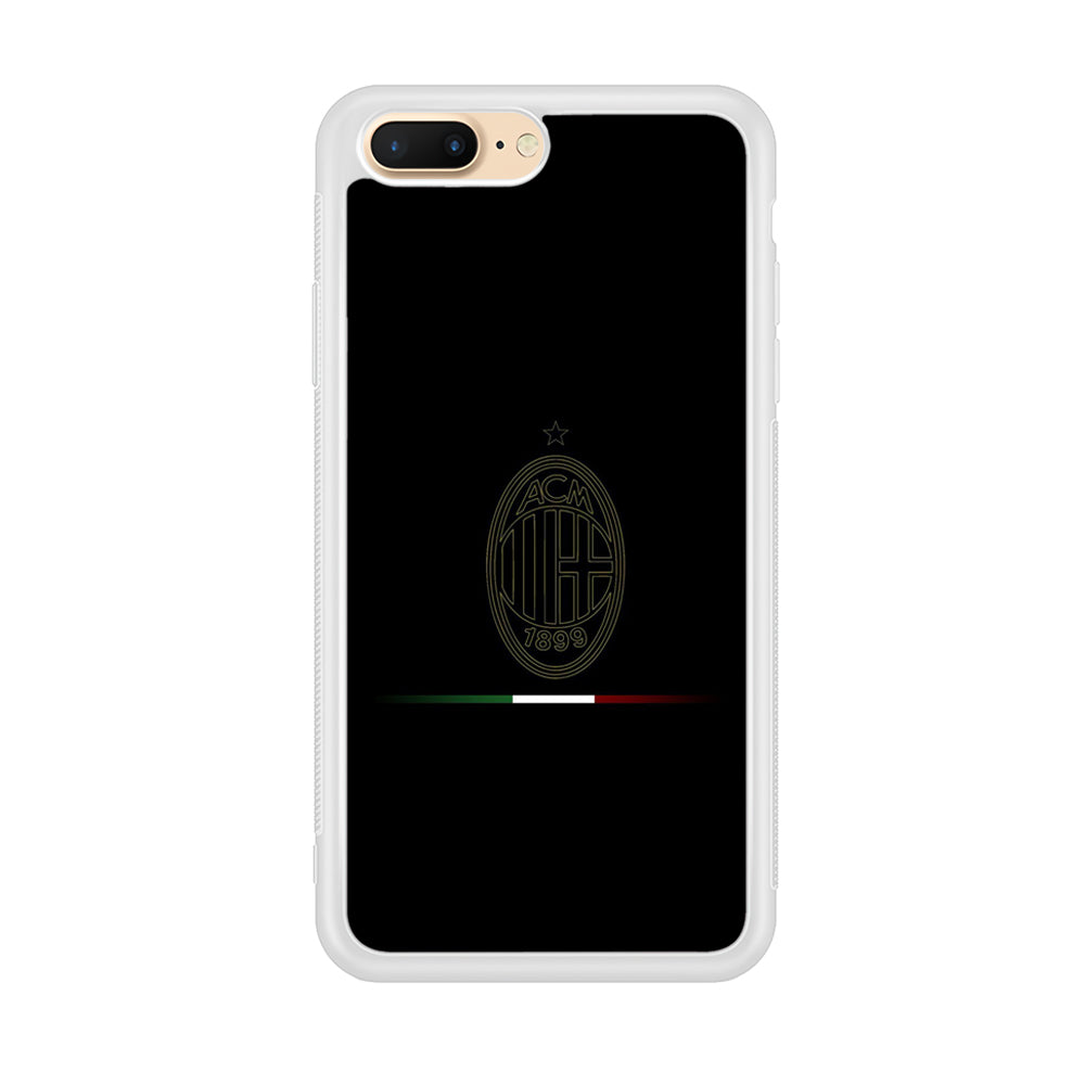 FB AC Milan iPhone 8 Plus Case-Phone Case-Rubber White (2D Case)-Altracase