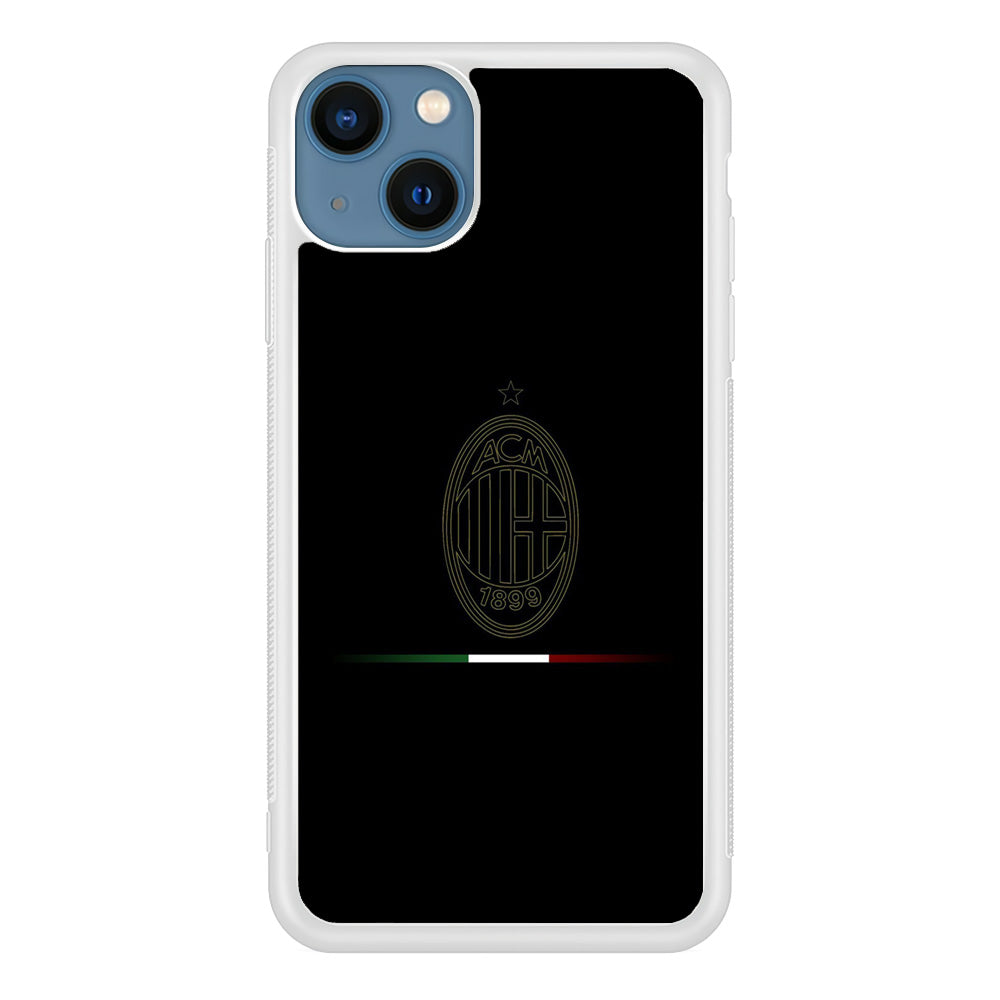 FB AC Milan iPhone 13 Case-Phone Case-Rubber White (2D Case)-Altracase