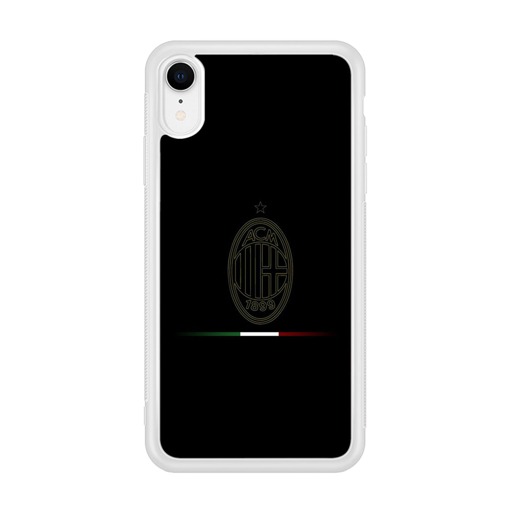 FB AC Milan iPhone XR Case-Phone Case-Rubber White (2D Case)-Altracase