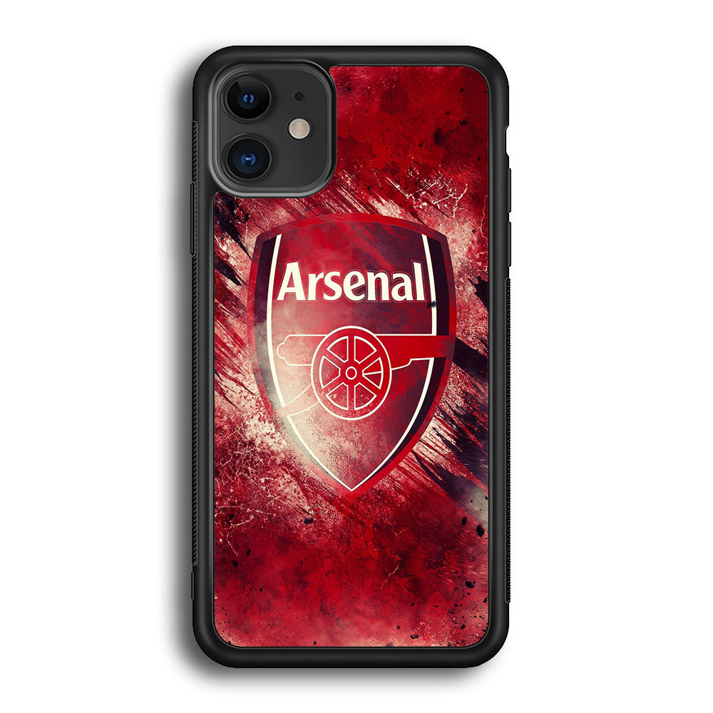FB Arsenal iPhone 12 Case-Phone Case-Rubber Black (2D Case)-Altracase