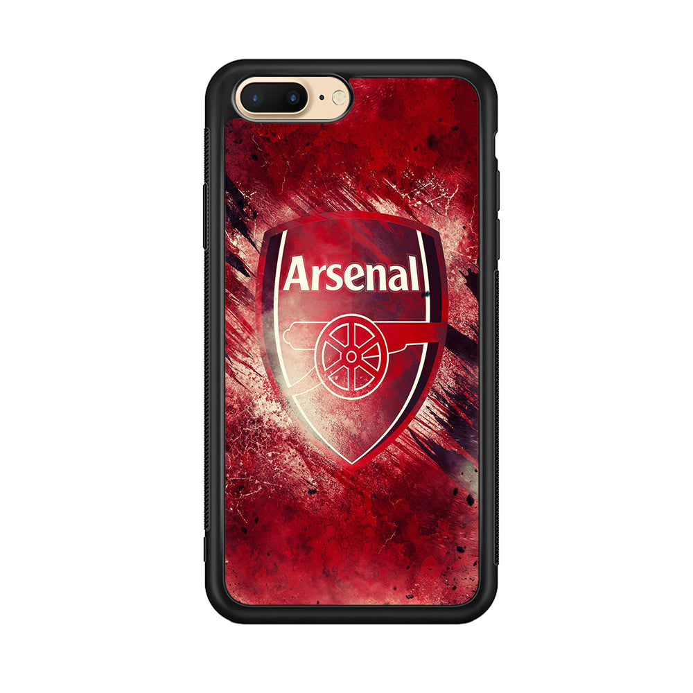 FB Arsenal iPhone 8 Plus Case-Phone Case-Rubber Black (2D Case)-Altracase