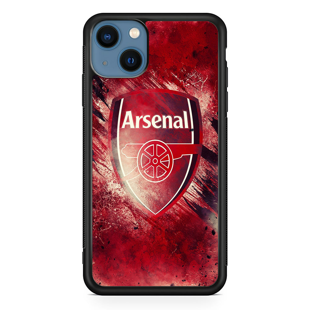FB Arsenal iPhone 13 Mini Case-Phone Case-Rubber Black (2D Case)-Altracase