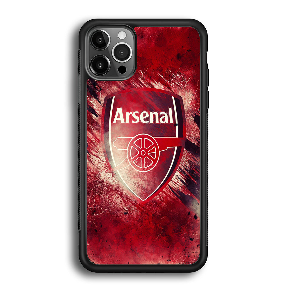 FB Arsenal iPhone 12 Pro Max Case-Phone Case-Rubber Black (2D Case)-Altracase