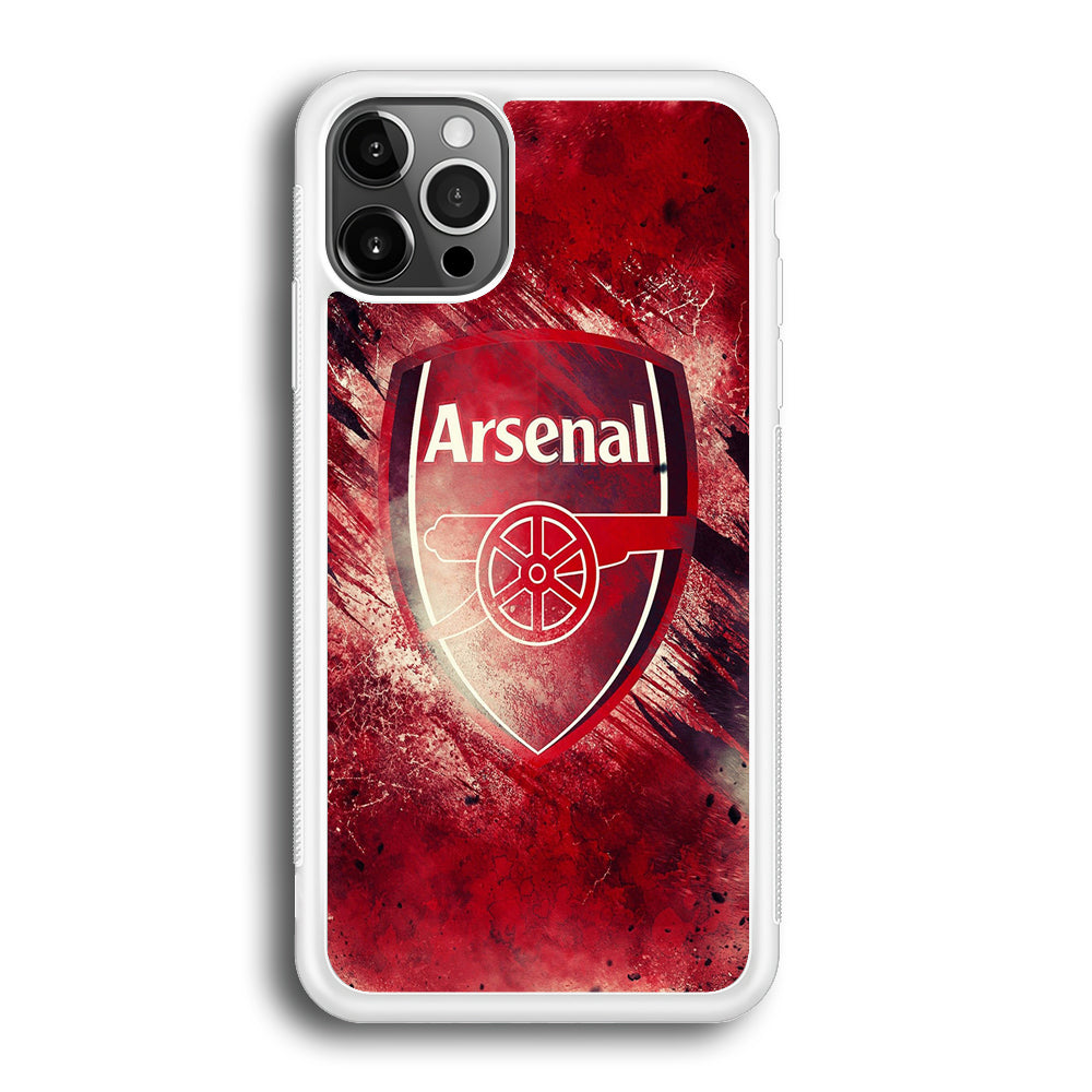 FB Arsenal iPhone 12 Pro Max Case-Phone Case-Rubber White (2D Case)-Altracase