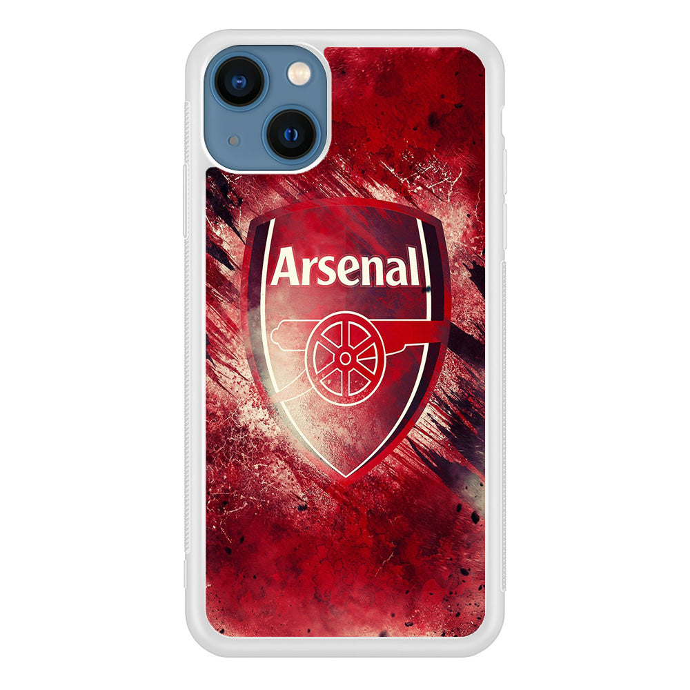 FB Arsenal iPhone 13 Mini Case-Phone Case-Rubber White (2D Case)-Altracase