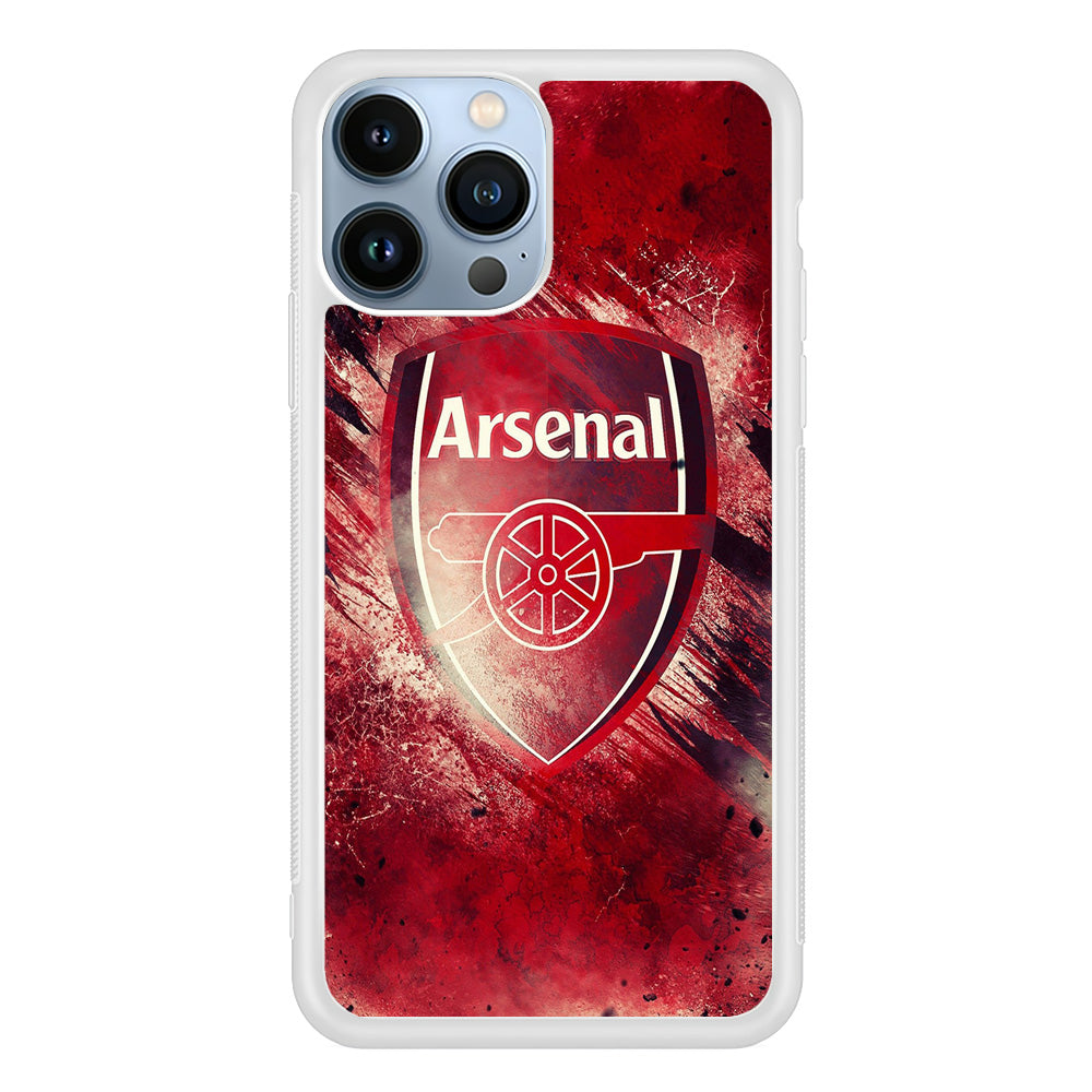 FB Arsenal iPhone 15 Pro Case-Phone Case-Rubber White (2D Case)-Altracase