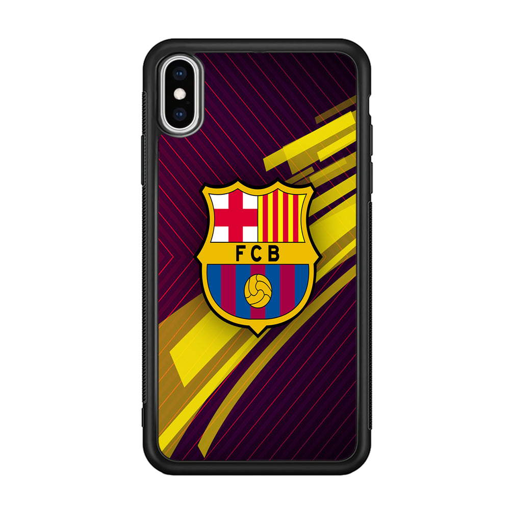 FB Barcelona 001 iPhone Xs Case-Phone Case-Rubber Black (2D Case)-Altracase
