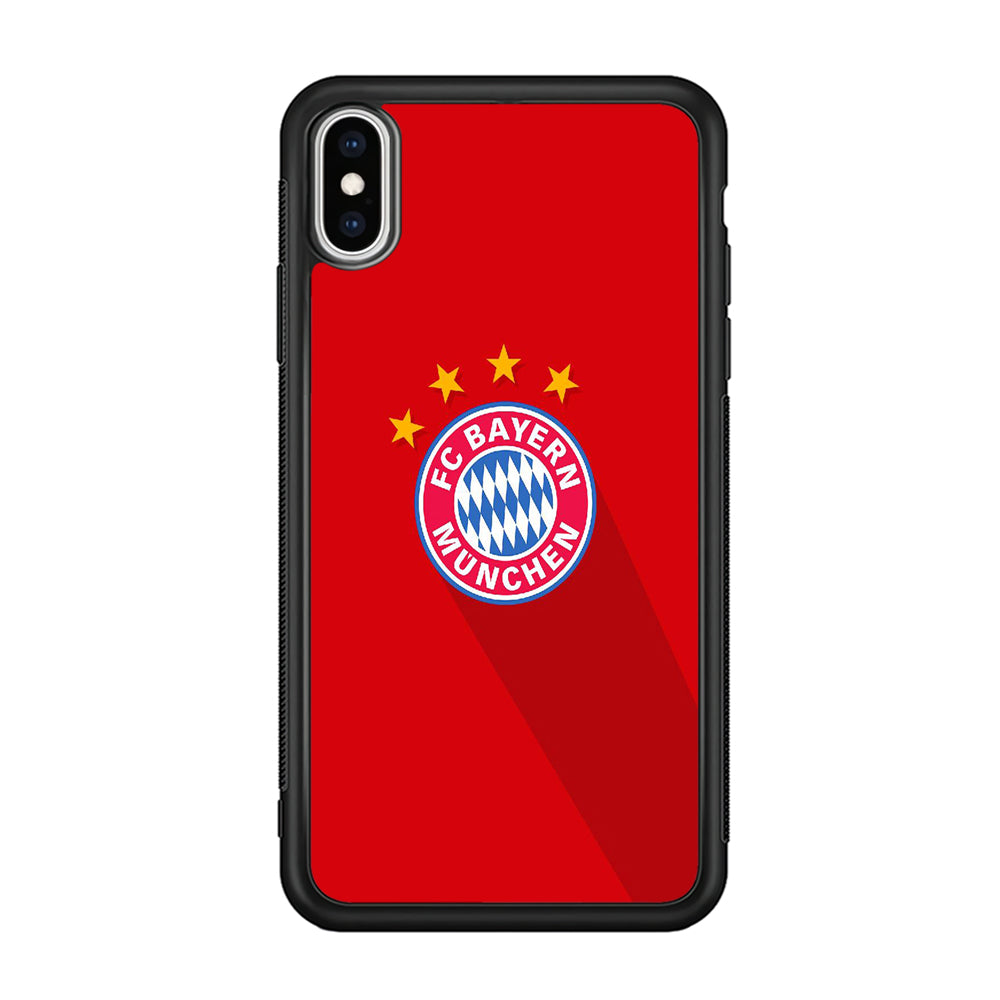 FB Bayern Munich 003 iPhone Xs Case-Phone Case-Rubber Black (2D Case)-Altracase