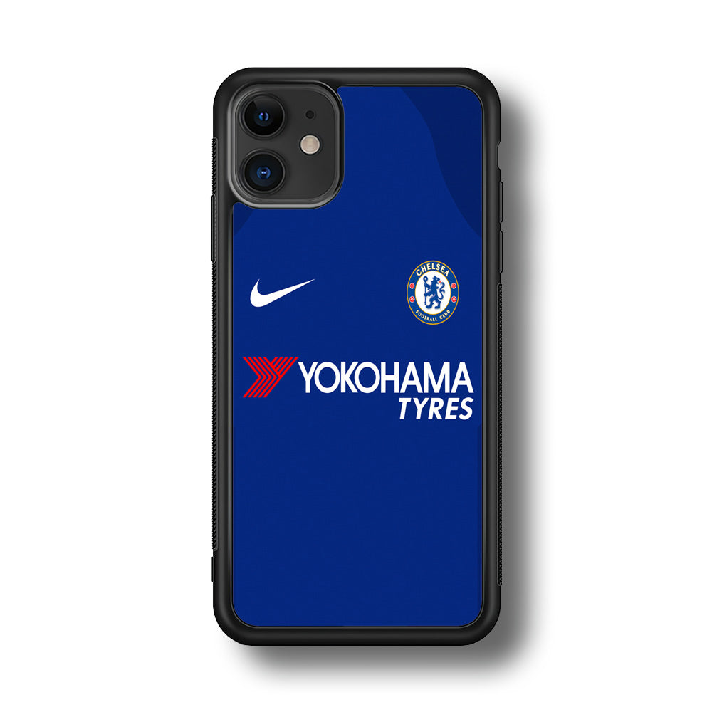 FB Chelsea Jersey iPhone 11 Case-Phone Case-Rubber Black (2D Case)-Altracase