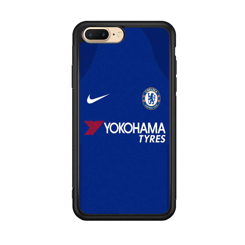 FB Chelsea Jersey iPhone 8 Plus Case-Phone Case-Rubber Black (2D Case)-Altracase