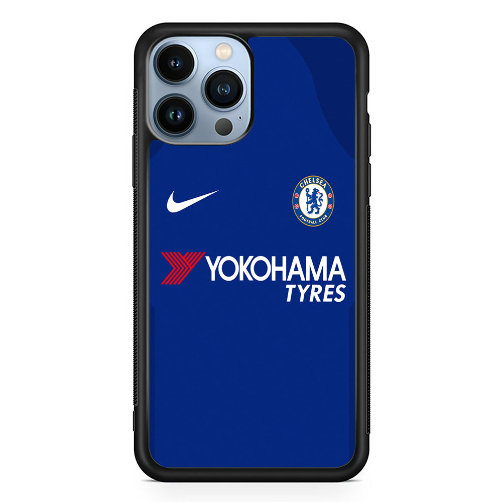 FB Chelsea Jersey iPhone 15 Pro Max Case-Phone Case-Rubber Black (2D Case)-Altracase