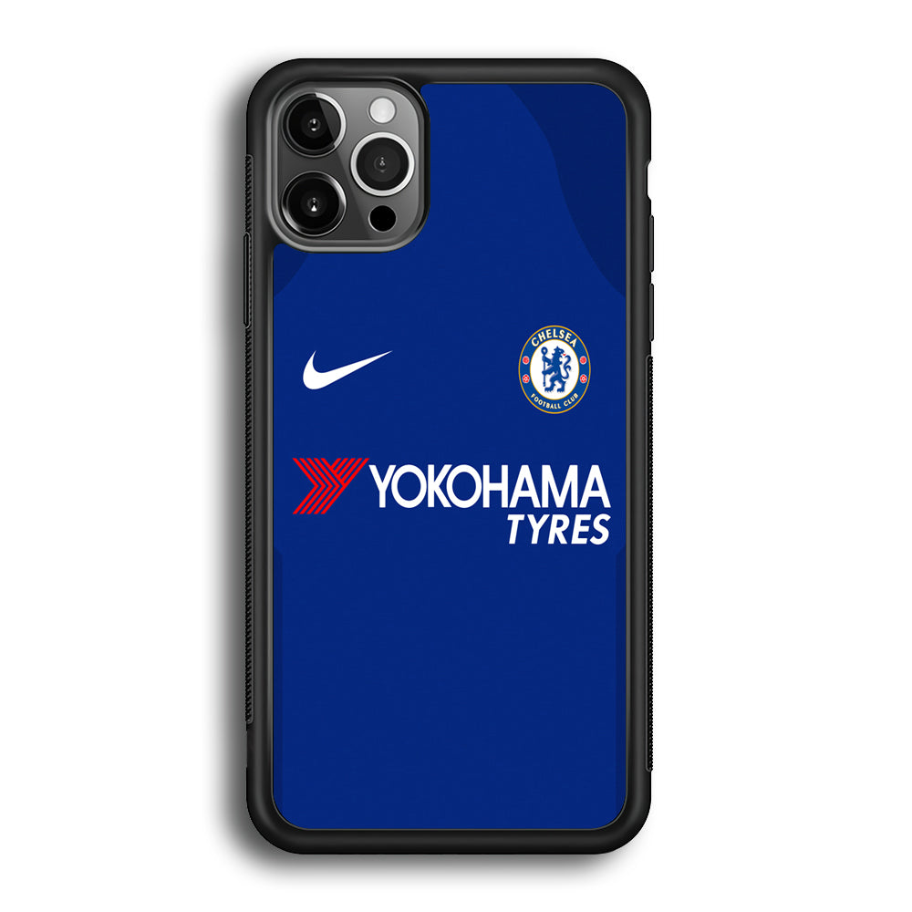 FB Chelsea Jersey iPhone 12 Pro Max Case-Phone Case-Rubber Black (2D Case)-Altracase