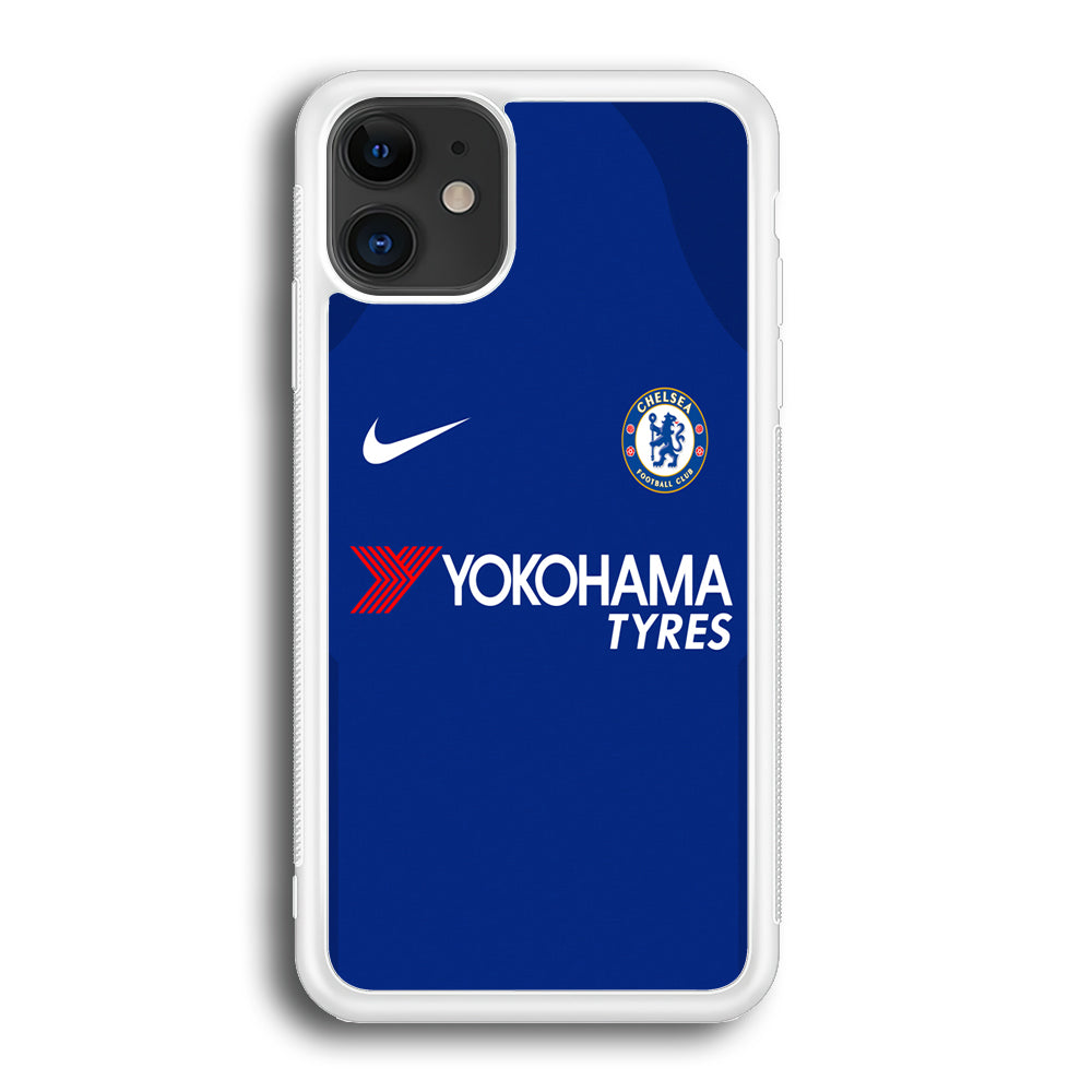 FB Chelsea Jersey iPhone 12 Case-Phone Case-Rubber White (2D Case)-Altracase