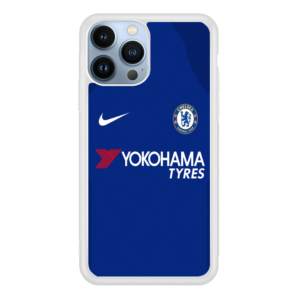 FB Chelsea Jersey iPhone 15 Pro Max Case-Phone Case-Rubber White (2D Case)-Altracase