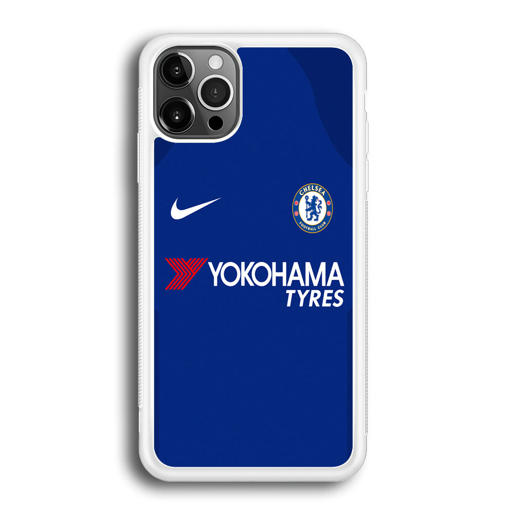 FB Chelsea Jersey iPhone 12 Pro Max Case-Phone Case-Rubber White (2D Case)-Altracase