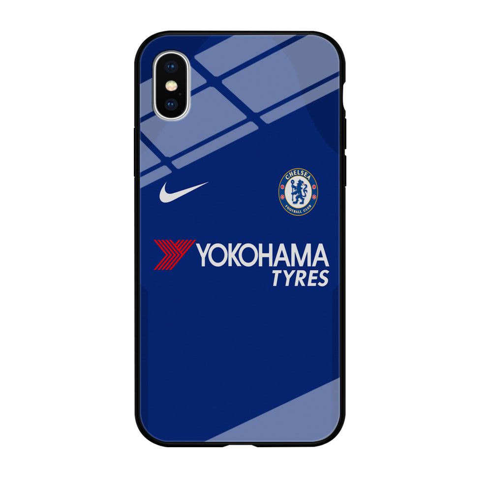 FB Chelsea Jersey iPhone Xs Case-Phone Case-Tempered Glass Case-Altracase