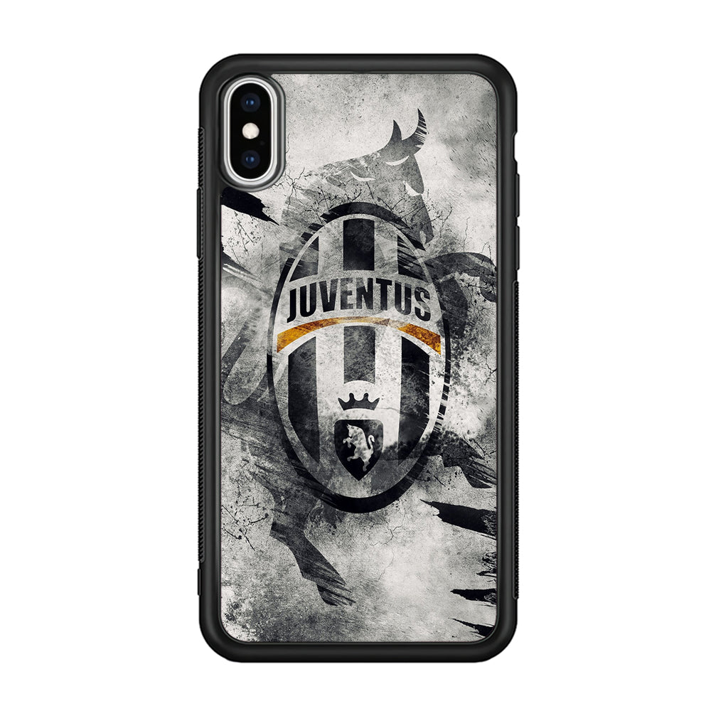 FB Juventus iPhone Xs Case-Phone Case-Rubber Black (2D Case)-Altracase