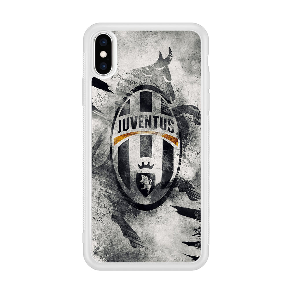 FB Juventus iPhone Xs Case-Phone Case-Rubber White (2D Case)-Altracase