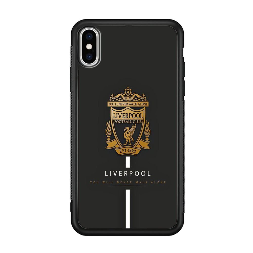 FB Liverpool 001 iPhone Xs Case-Phone Case-Rubber Black (2D Case)-Altracase