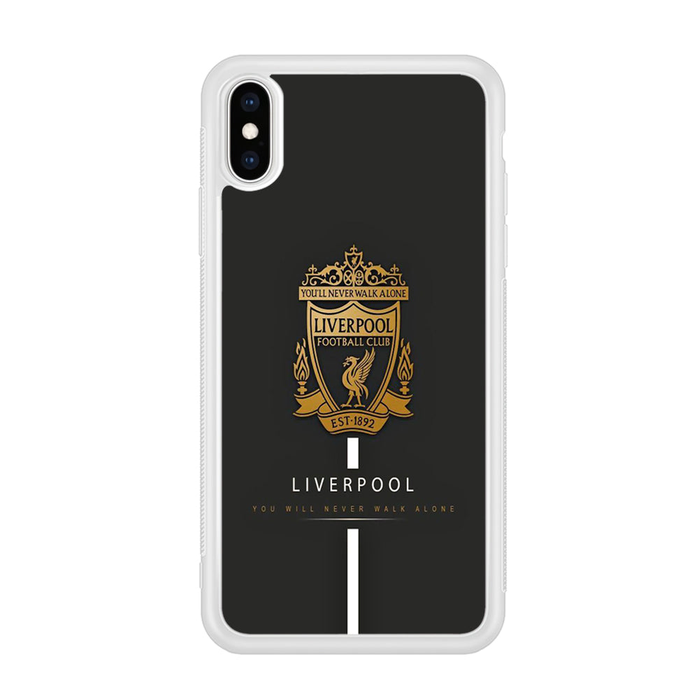 FB Liverpool 001 iPhone Xs Case-Phone Case-Rubber White (2D Case)-Altracase