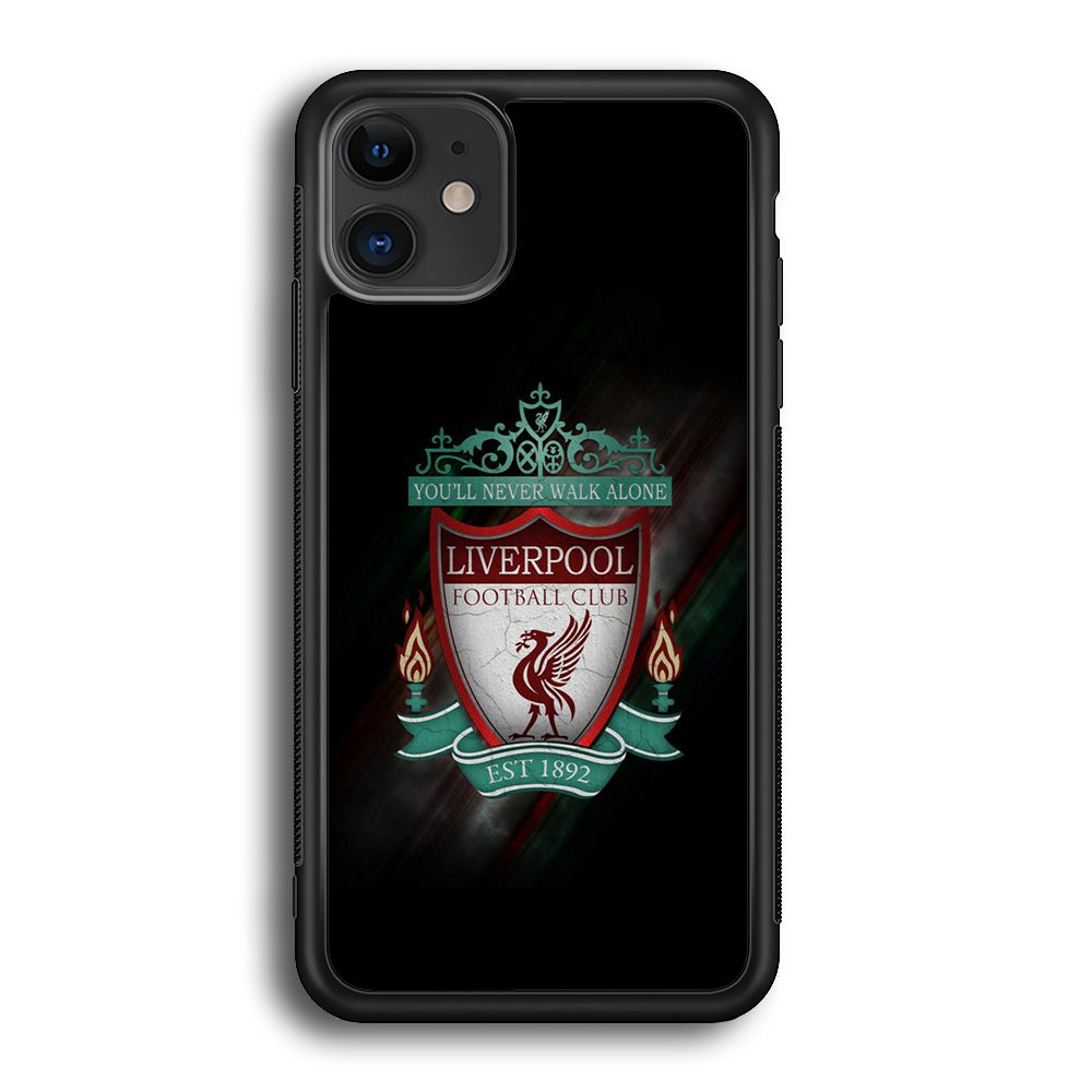 FB Liverpool iPhone 12 Case-Phone Case-Rubber Black (2D Case)-Altracase