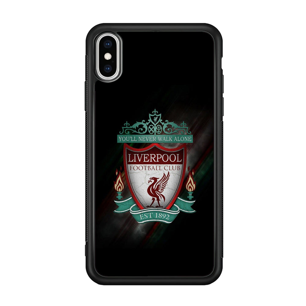 FB Liverpool iPhone Xs Case-Phone Case-Rubber Black (2D Case)-Altracase