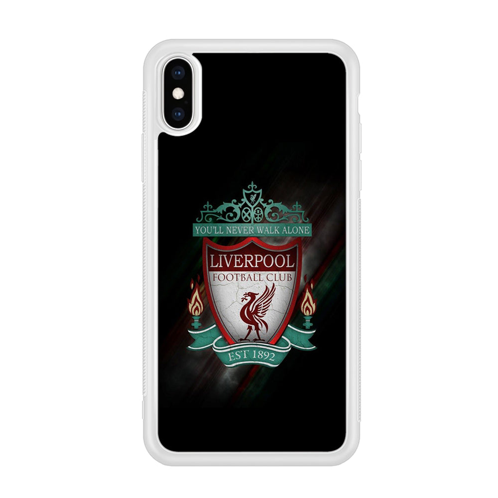 FB Liverpool iPhone Xs Case-Phone Case-Rubber White (2D Case)-Altracase