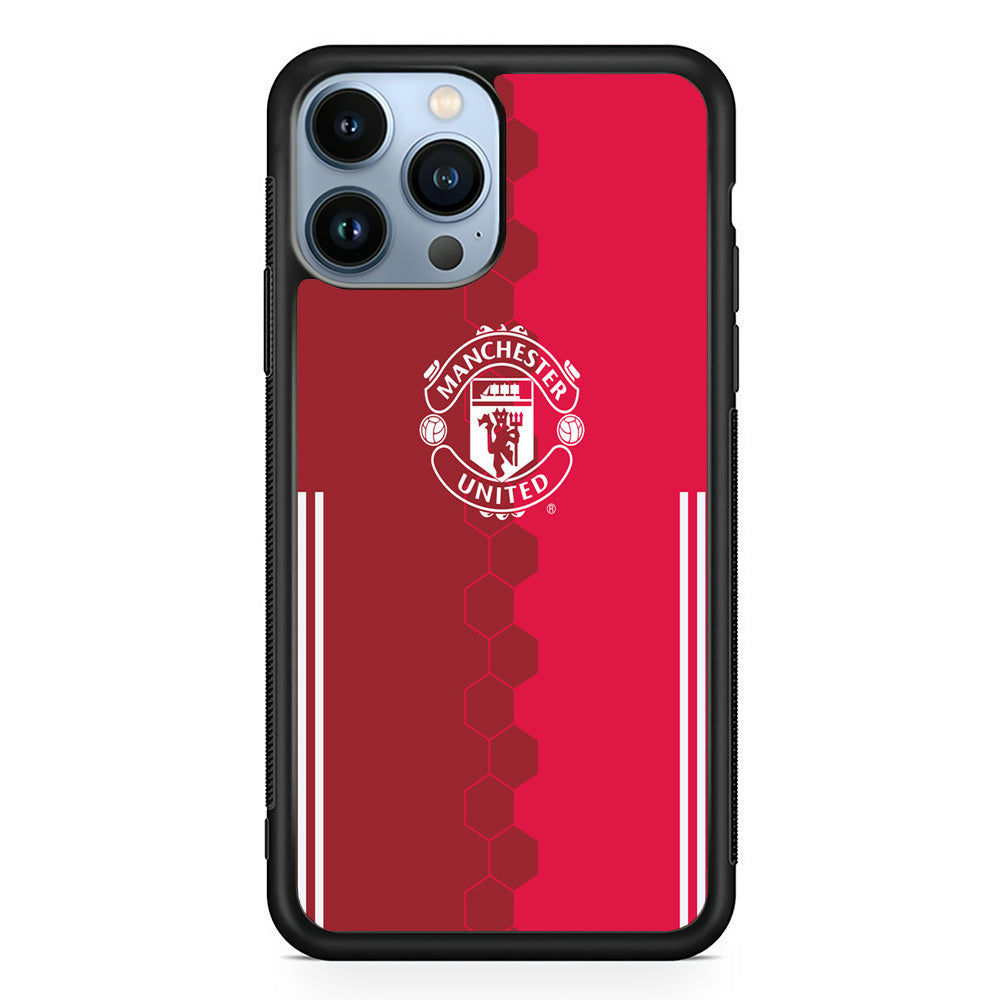 FB Manchester United iPhone 15 Pro Max Case-Phone Case-Rubber Black (2D Case)-Altracase