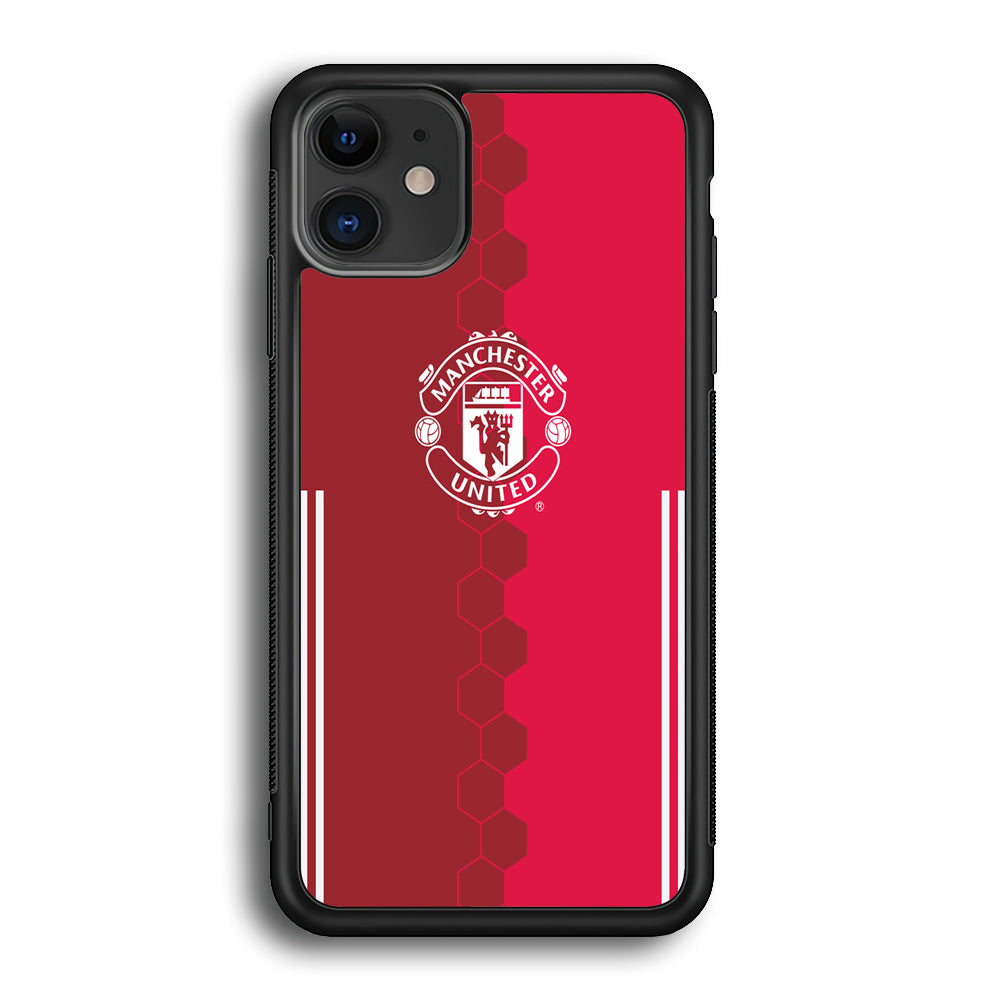 FB Manchester United iPhone 12 Case-Phone Case-Rubber Black (2D Case)-Altracase