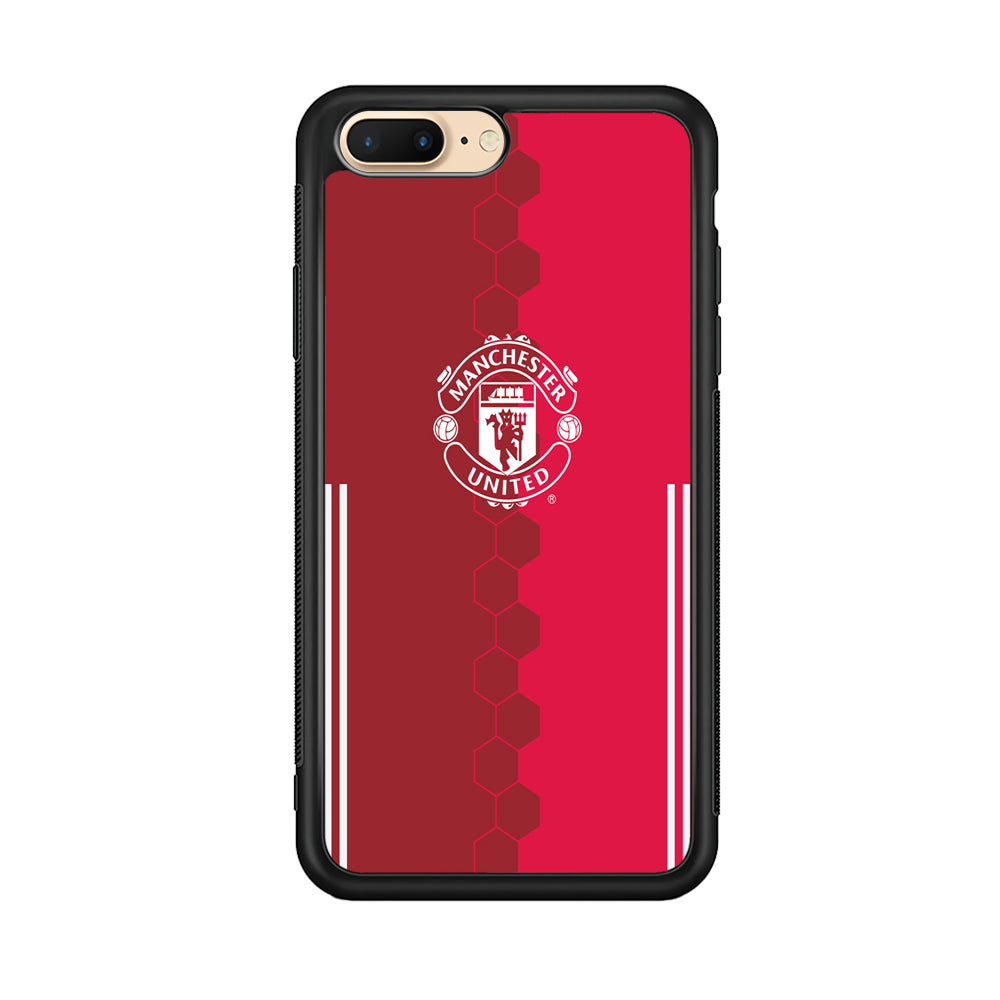 FB Manchester United iPhone 8 Plus Case-Phone Case-Rubber Black (2D Case)-Altracase