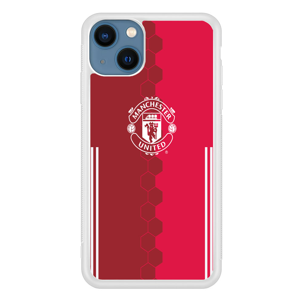 FB Manchester United iPhone 13 Case-Phone Case-Rubber White (2D Case)-Altracase