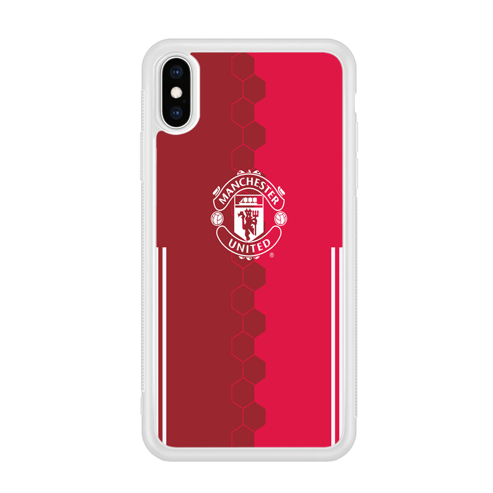 FB Manchester United iPhone X Case-Phone Case-Rubber White (2D Case)-Altracase