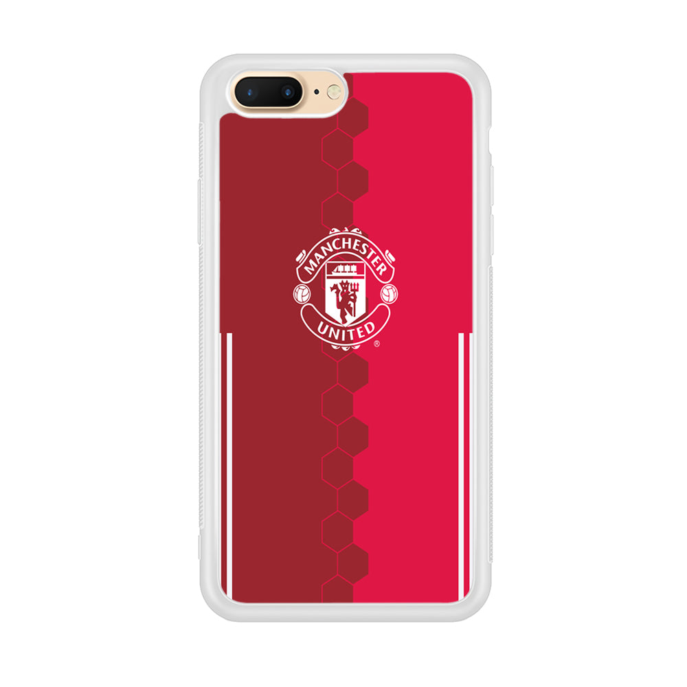 FB Manchester United iPhone 8 Plus Case-Phone Case-Rubber White (2D Case)-Altracase