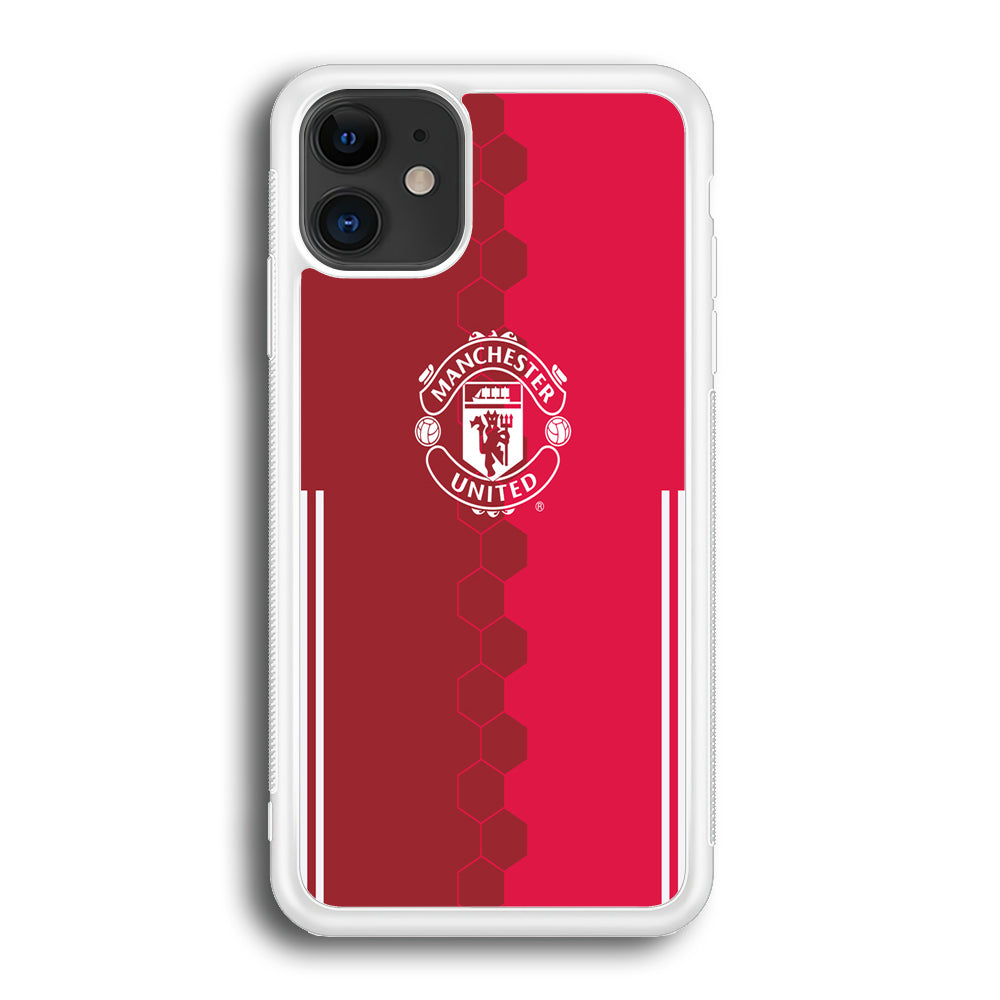 FB Manchester United iPhone 12 Case-Phone Case-Rubber White (2D Case)-Altracase