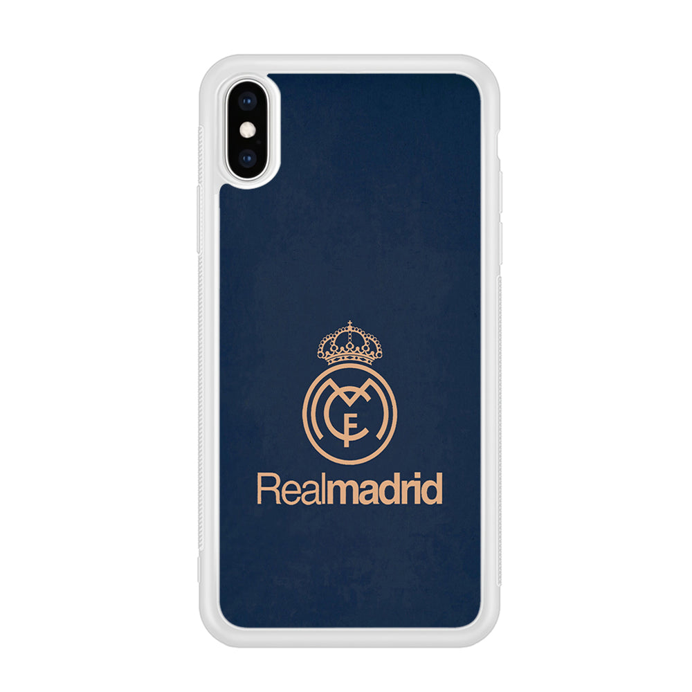 FB Real Madrid iPhone Xs Case-Phone Case-Rubber White (2D Case)-Altracase
