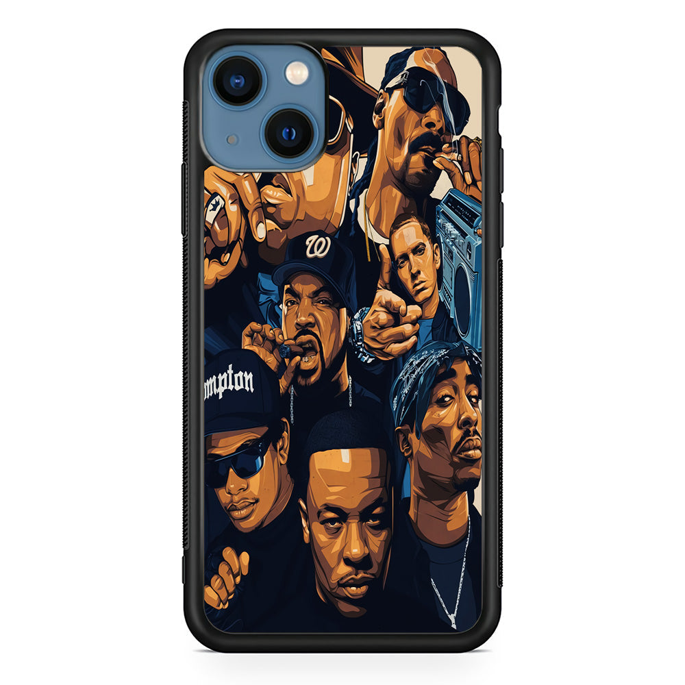 Famous Singer Rapper iPhone 13 Case-Phone Case-Rubber Black (2D Case)-Altracase