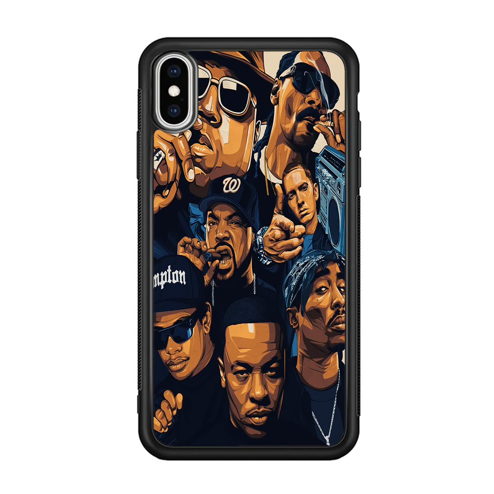 Famous Singer Rapper iPhone Xs Case-Phone Case-Rubber Black (2D Case)-Altracase