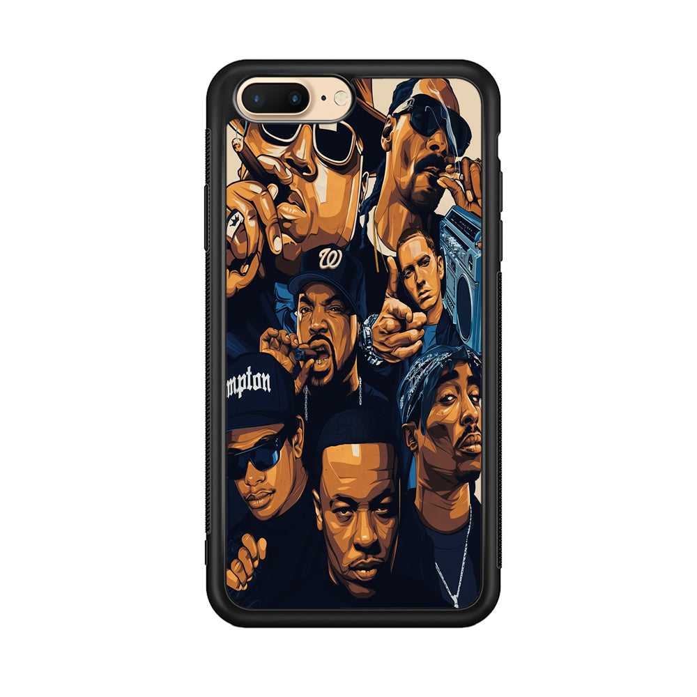 Famous Singer Rapper iPhone 8 Plus Case-Phone Case-Rubber Black (2D Case)-Altracase