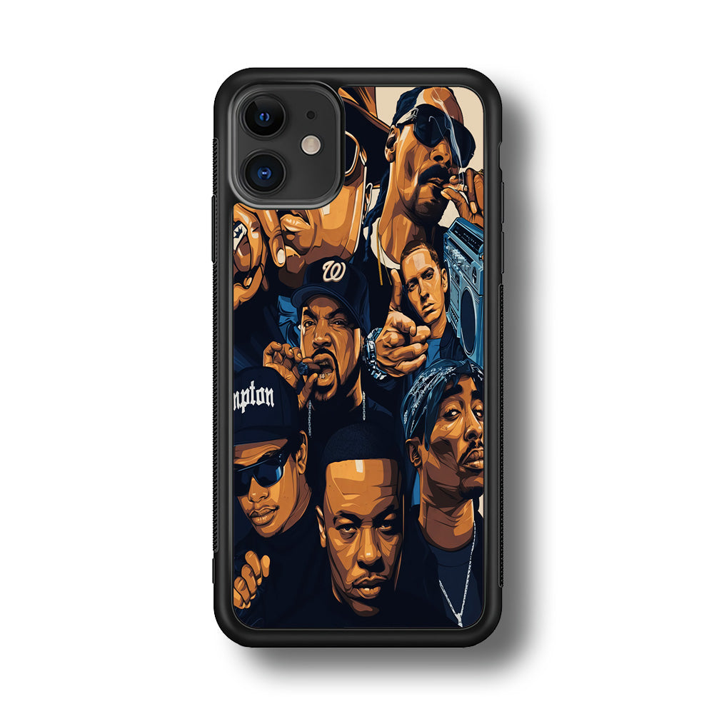 Famous Singer Rapper iPhone 11 Case-Phone Case-Rubber Black (2D Case)-Altracase