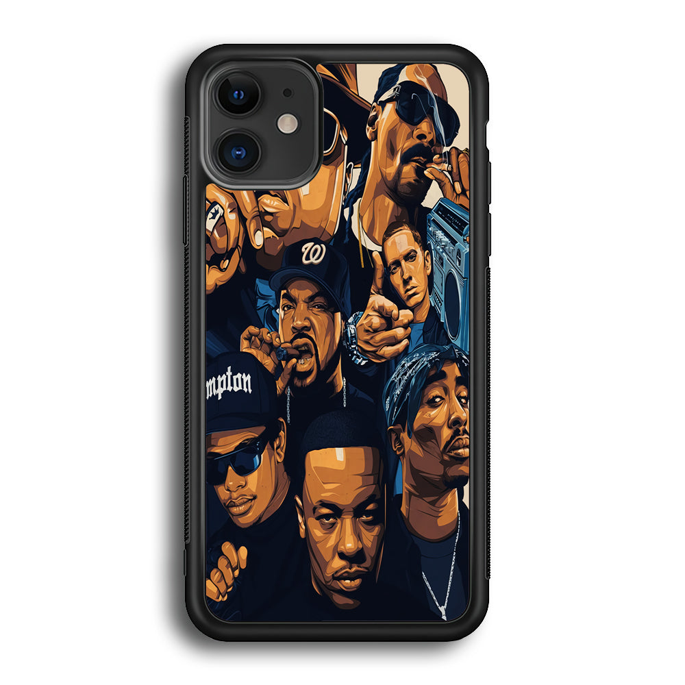 Famous Singer Rapper iPhone 12 Case-Phone Case-Rubber Black (2D Case)-Altracase