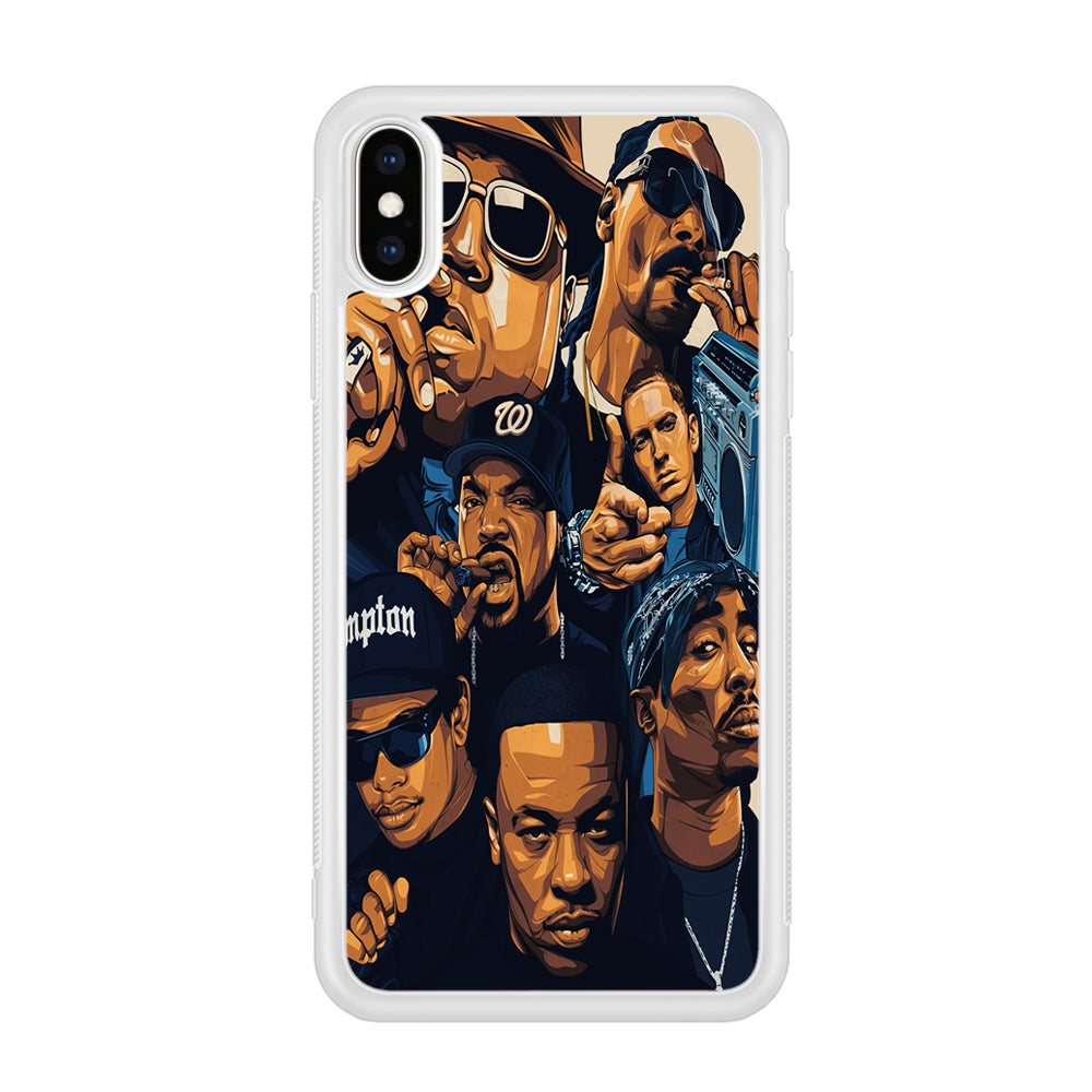 Famous Singer Rapper iPhone Xs Case-Phone Case-Rubber White (2D Case)-Altracase