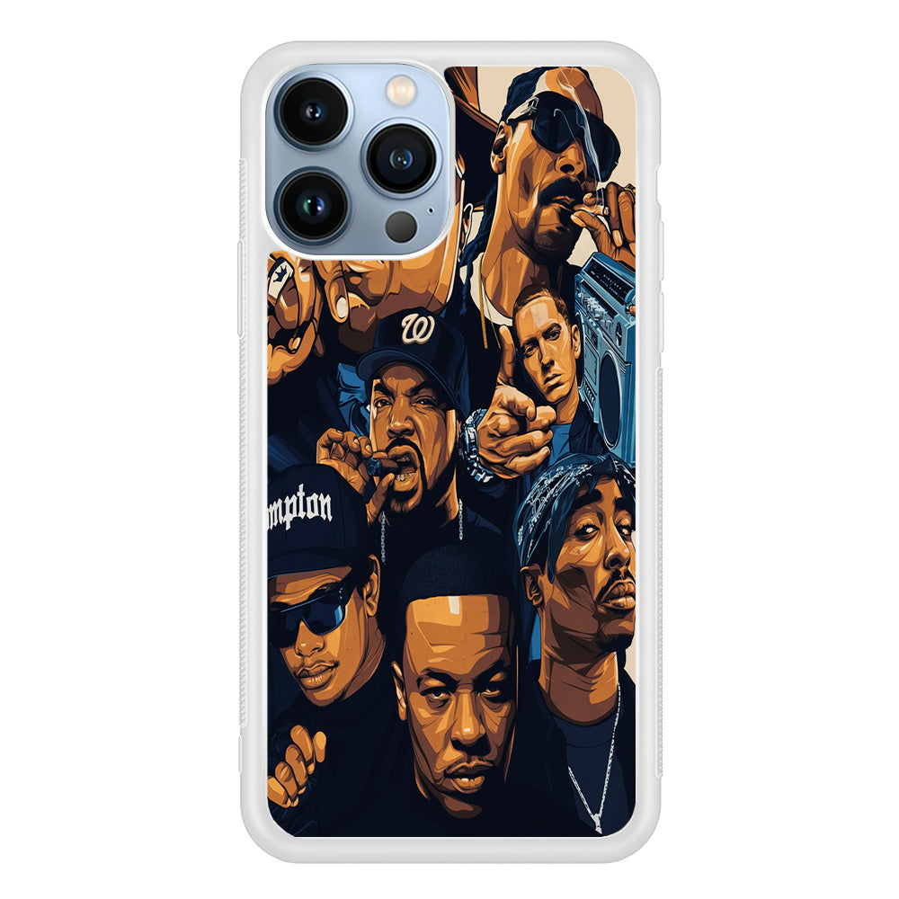 Famous Singer Rapper iPhone 15 Pro Case-Phone Case-Rubber White (2D Case)-Altracase
