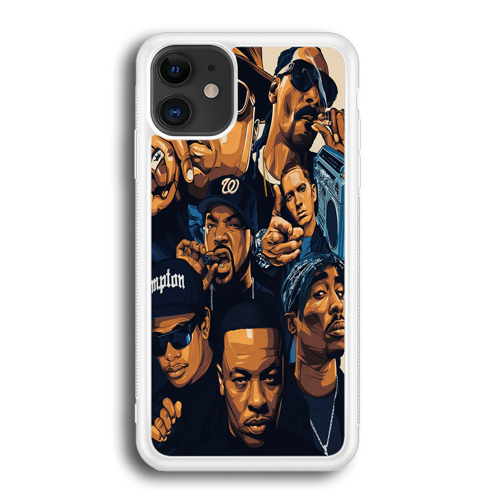 Famous Singer Rapper iPhone 12 Case-Phone Case-Rubber White (2D Case)-Altracase