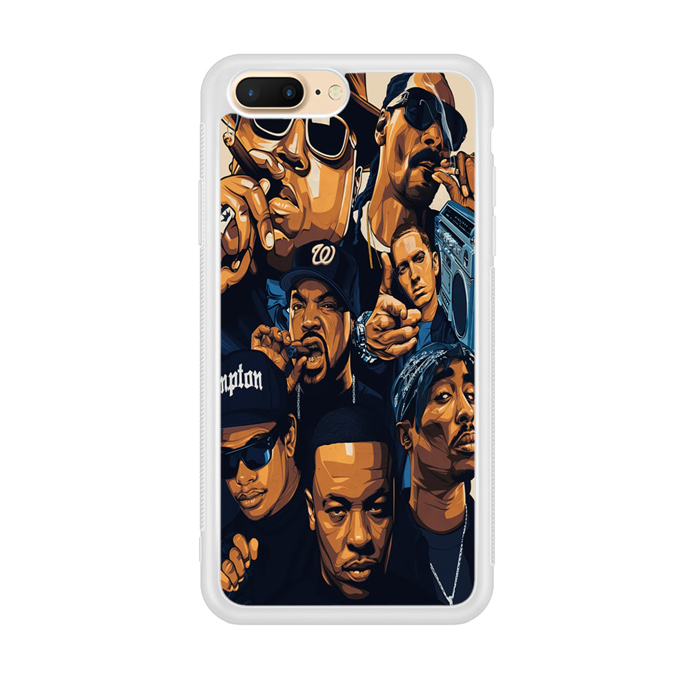 Famous Singer Rapper iPhone 8 Plus Case-Phone Case-Rubber White (2D Case)-Altracase