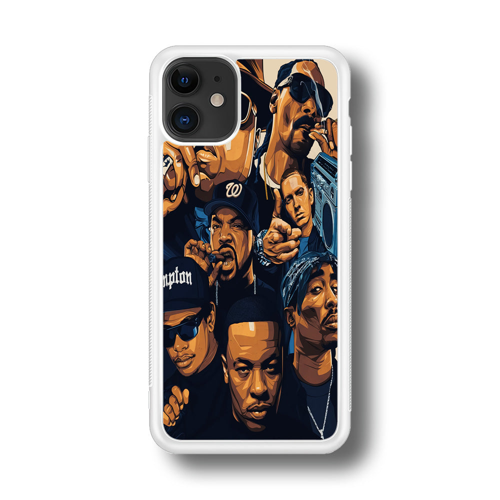 Famous Singer Rapper iPhone 11 Case-Phone Case-Rubber White (2D Case)-Altracase