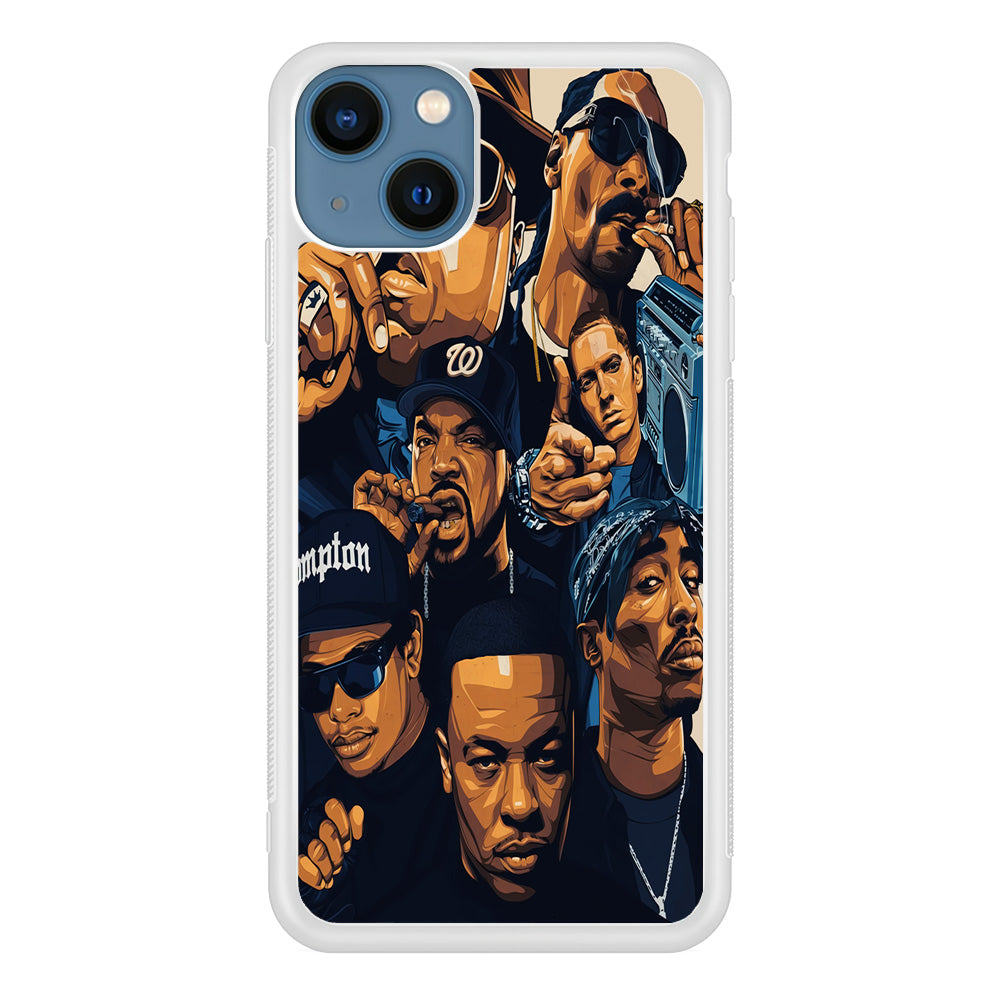 Famous Singer Rapper iPhone 13 Case-Phone Case-Rubber White (2D Case)-Altracase