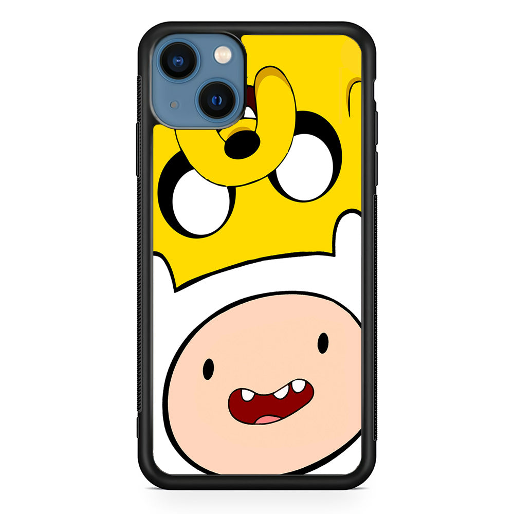 Finn and Jake Adventure Time iPhone 13 Case-Phone Case-Rubber Black (2D Case)-Altracase