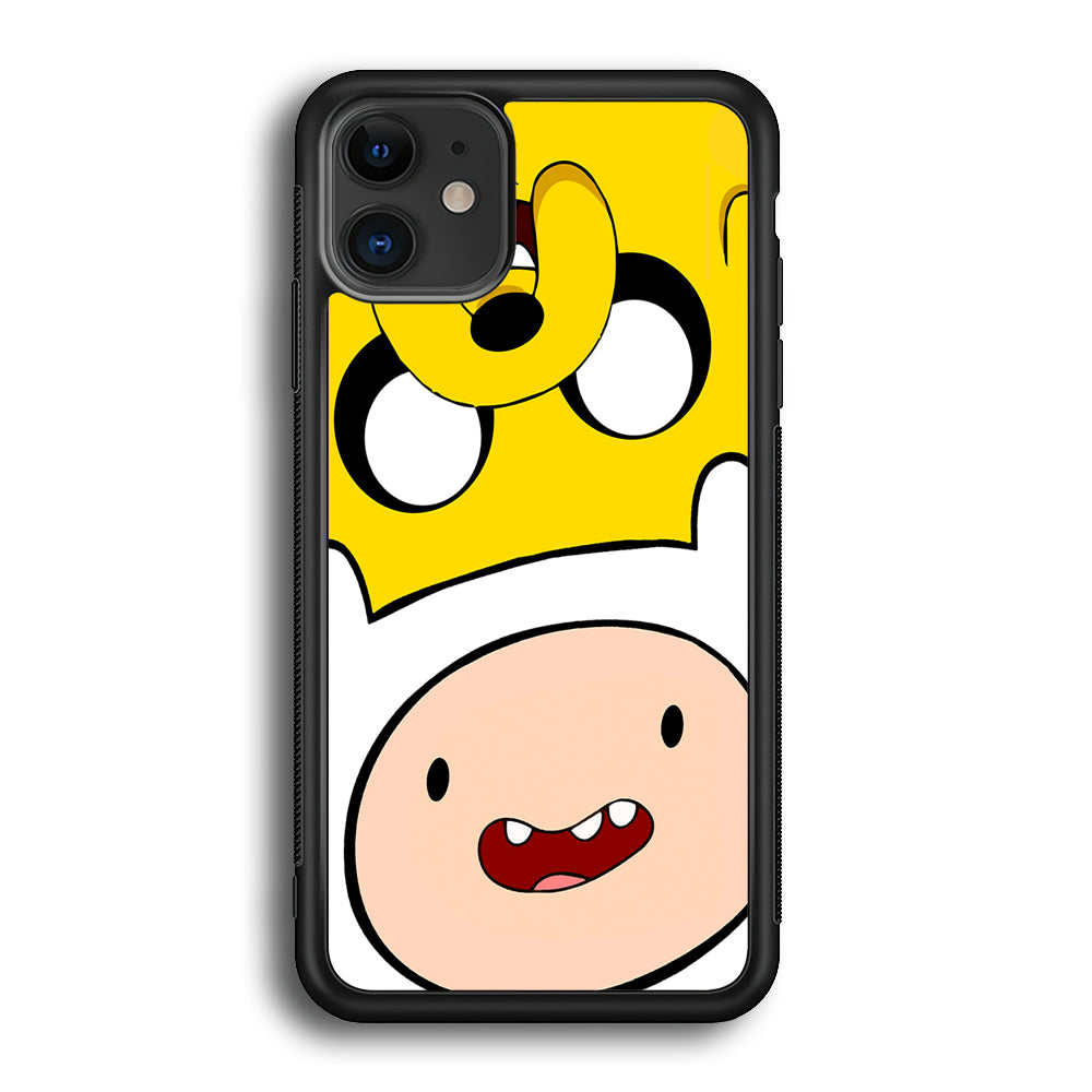 Finn and Jake Adventure Time iPhone 12 Case-Phone Case-Rubber Black (2D Case)-Altracase