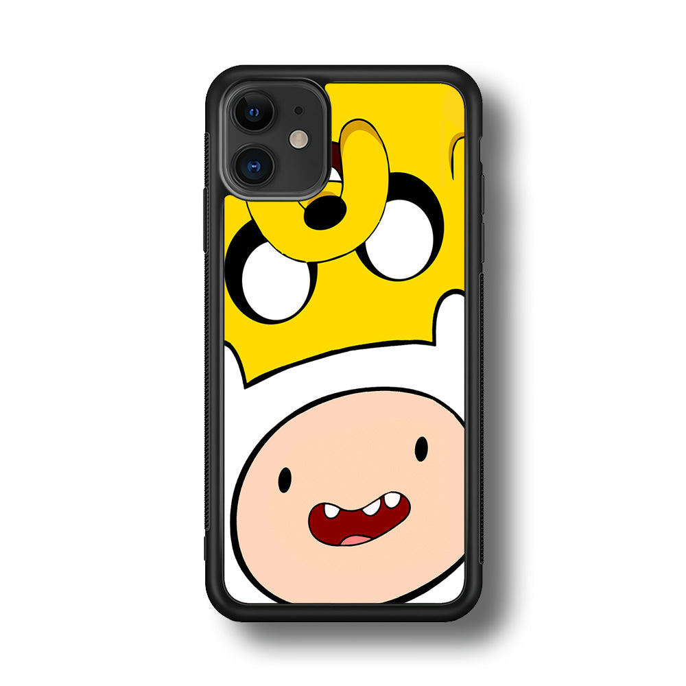 Finn and Jake Adventure Time iPhone 11 Case-Phone Case-Rubber Black (2D Case)-Altracase