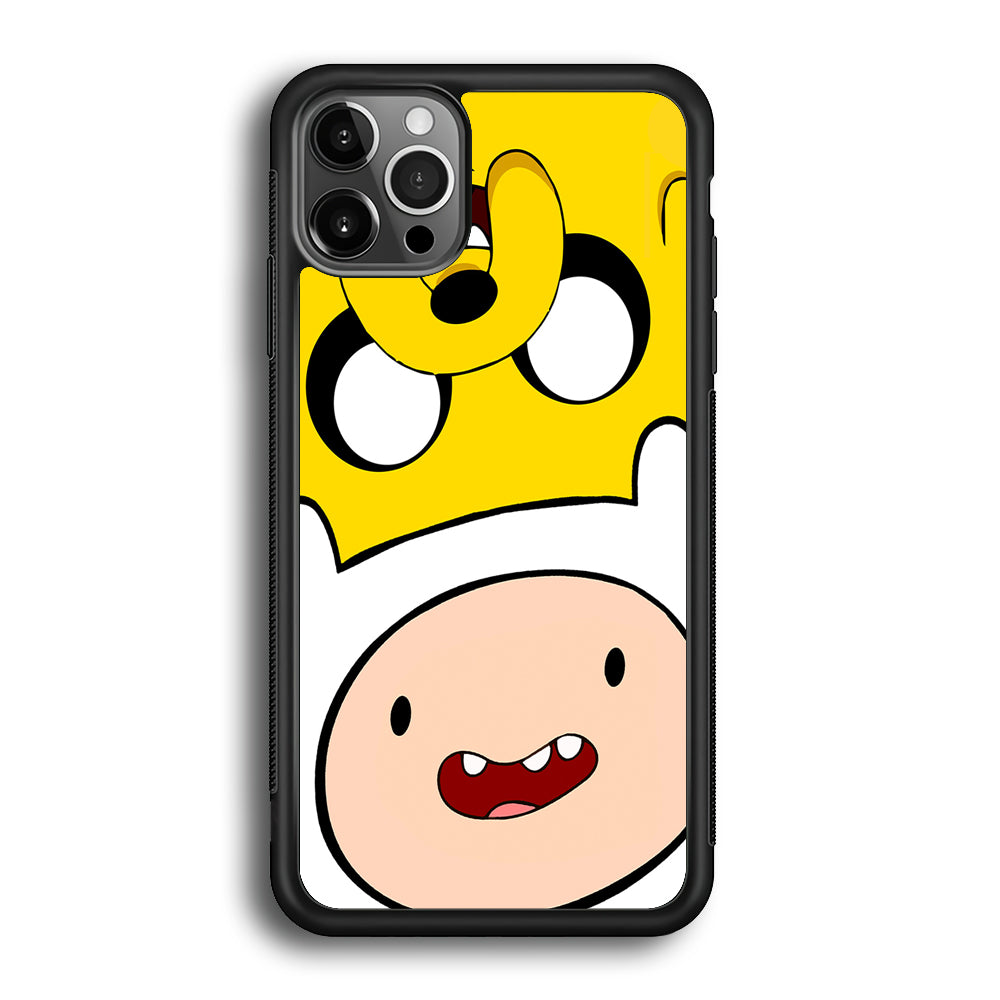 Finn and Jake Adventure Time iPhone 12 Pro Max Case-Phone Case-Rubber Black (2D Case)-Altracase